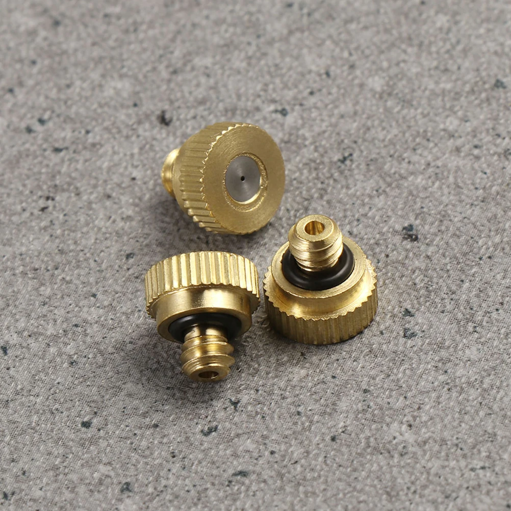 

10pcs Copper Atomizing Nozzle 0 1mm Misting Sprayer for Outdoor Garden Landscaping Greenhouse Irrigation Drought Resistance Low