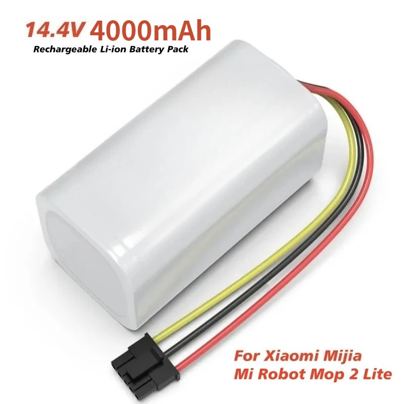 

2600mAh-4000mAh 14.4V Li-Ion Battery for Xiaomi Mi Robot Vacuum Mop 2 Lite MJSTL E10 E12 -4S1P Rechargeable Vacuum Cleaner Parts