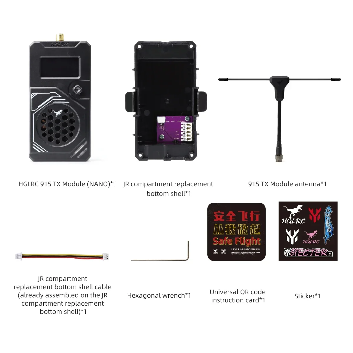 HGLRC T ONE TX módulo ELRS 915Mhz 2W alta potencia 868-915MHz FCC 3-6S amplia distancia de transmisión para Dron de carreras FPV de largo alcance