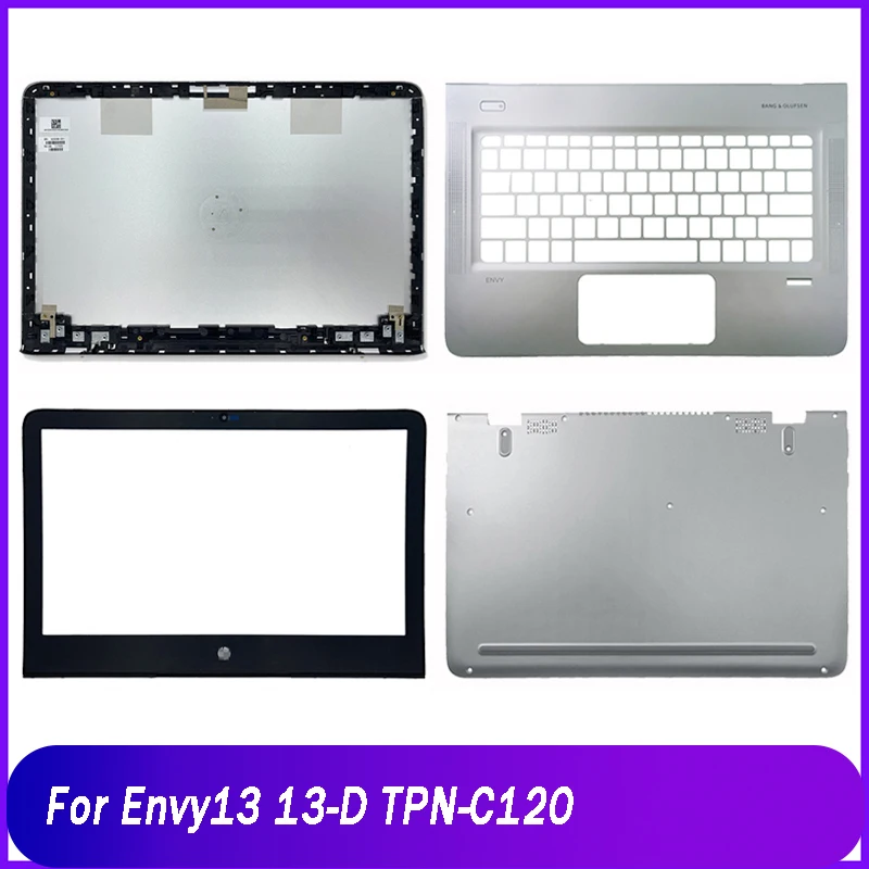 Tampa traseira para hp envy13 13-d TPN-C120 série laptop lcd capa traseira moldura frontal apoio para as mãos base inferior superior prata 829288 -001