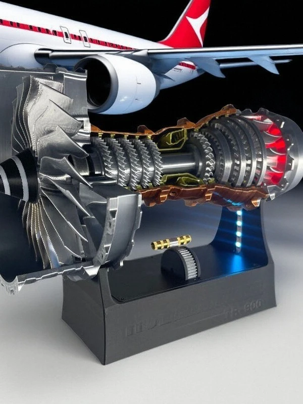 New Engine Assembly Model Aircraft Turbofan Startable Toy Tabletop Ornament