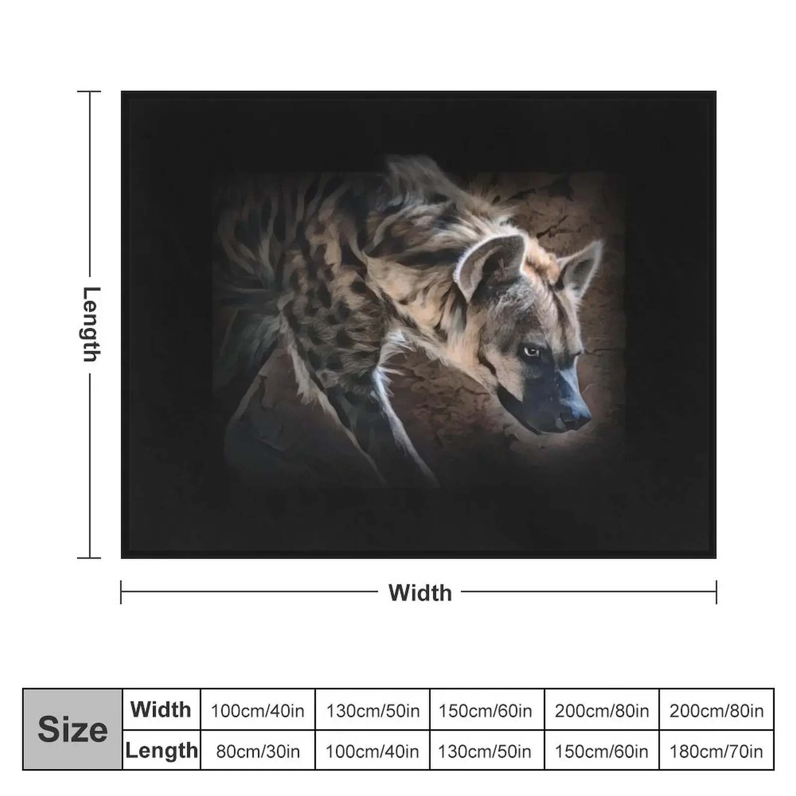 Spotted Hyena In Shadows Throw Blanket Luxury Throw Summer blankets ands Blankets