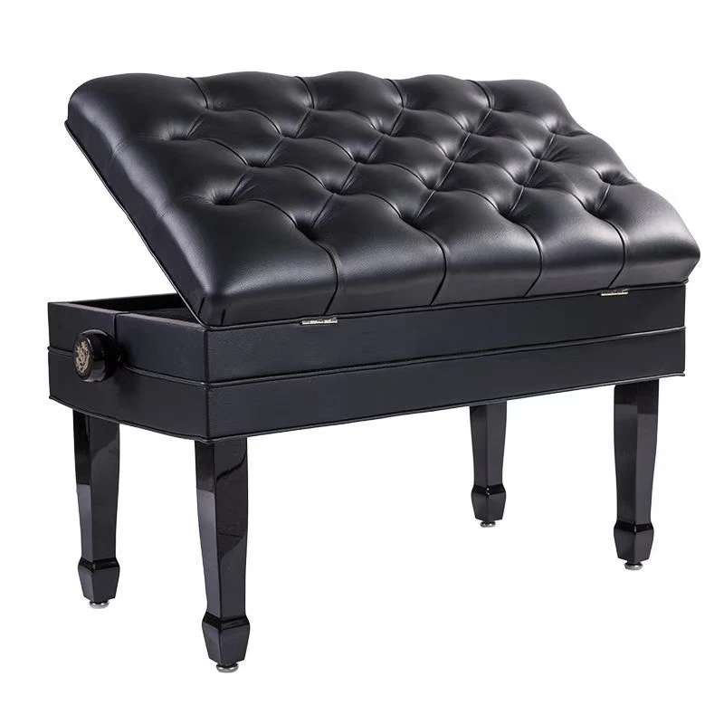 Adjustable Hydraulic Piano Bench Stool Musical Instrument Accessory for Beginner and Professional Piano Players Home Practice
