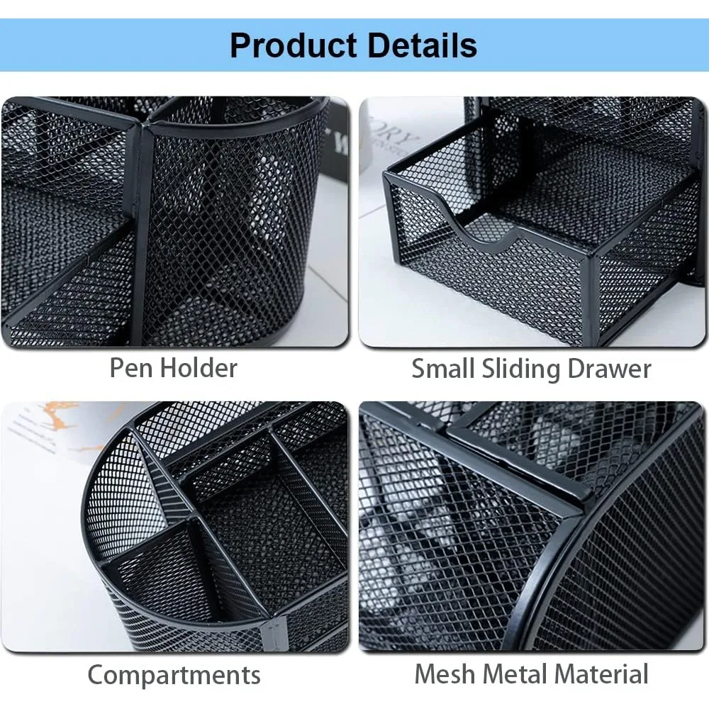 منظم مكتب تخزين الأدوات المكتبية، حامل قلم رصاص للمكتب، شبكة سلكية، لوازم مكتبية، ملحقات مكتبية، منظمات مساحة العمل مع