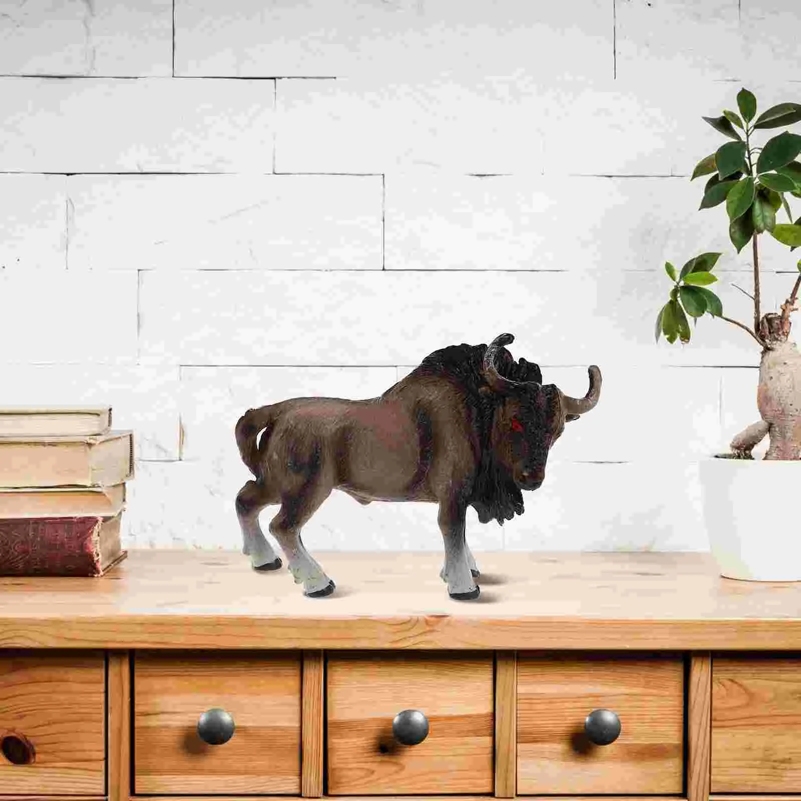 

Mini Cow Adornment Plastic Animal Model Toy for Home Decor Bedroom Living Room Tabletop Project Miniature Cow for Family
