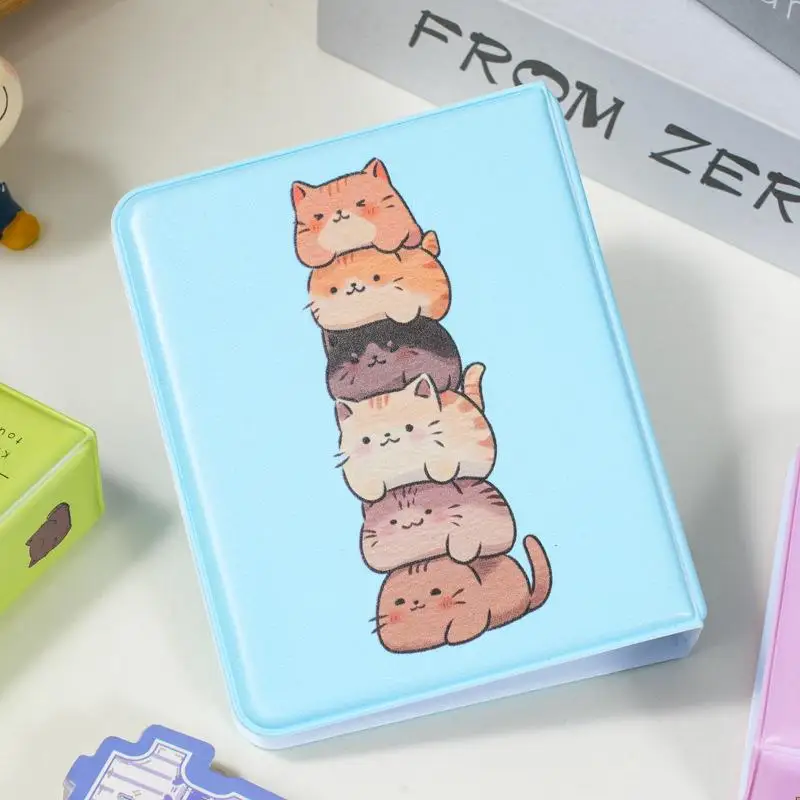 Фотоальбом с милым мультяшным котенком, 36 карманов, альбом для карточек, чехол для хранения картин Kpop, мини-переплет, именные карточки, альбомы для книг