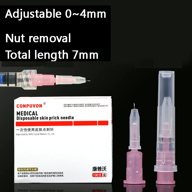 31G 4mm Disposable Painless Medical Micro-plastic Injection Cosmetic Sterile Meso Needle For Skin Prick