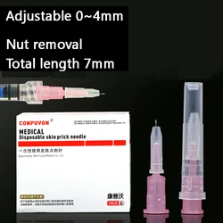 Aguja médica desechable de microplástico, 31G, 4mm, indolora, para pinchazo de la piel