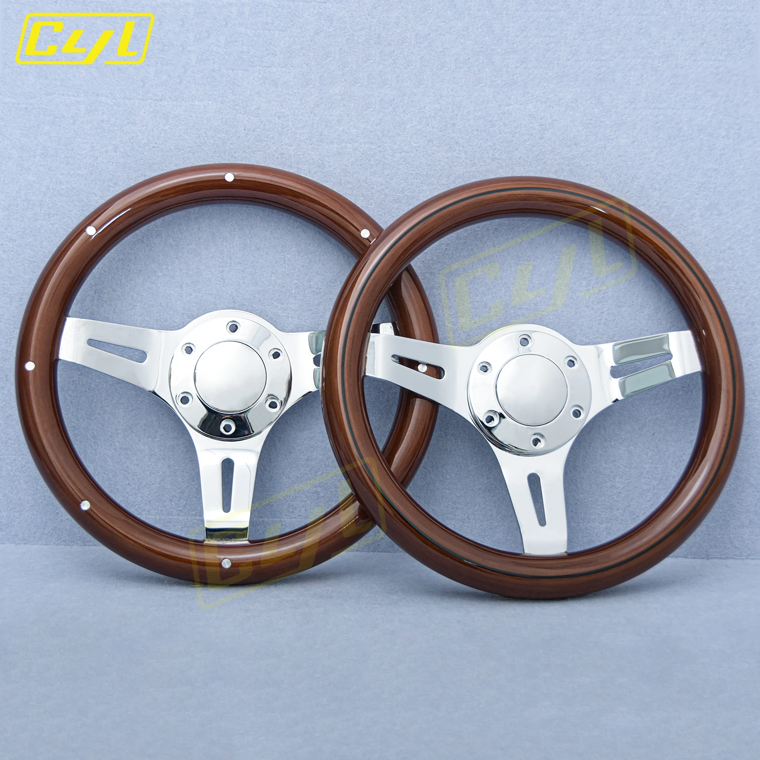 JDM 290mm 12 pulgadas Mini volante de madera auténtica Universal clásico Kart Racing Sports volante