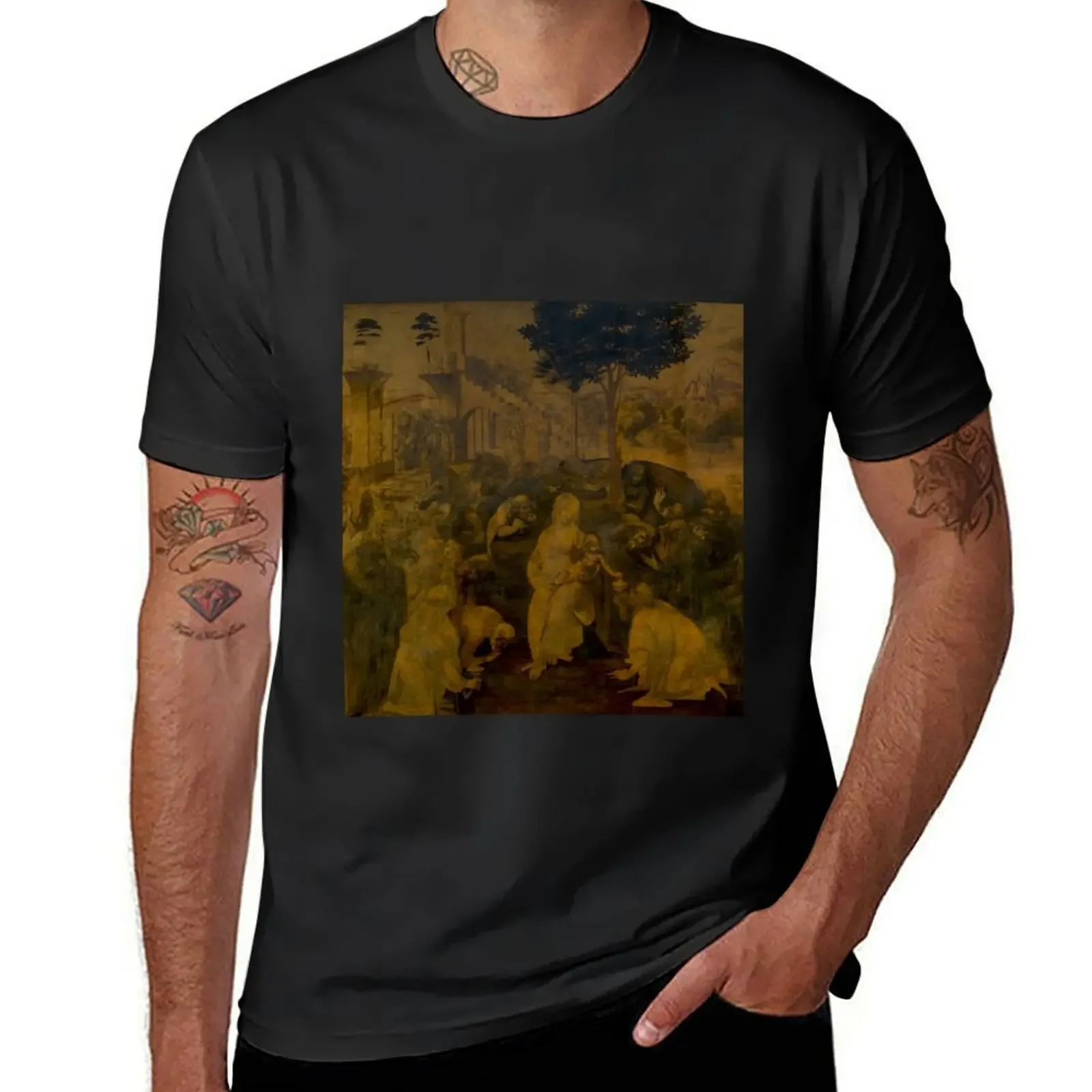 

Leonardo da Vinci - The Adoration of the Magi T-Shirt animal prinfor boys blacks boys whites t shirts for men graphic