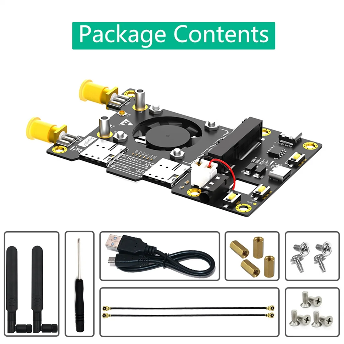 IYBBW-3G 4G LTE Basic HAT für Raspberry Pi Asus Tinker Board Samsung ARTIK Rock64 Media Latte Panda Kühlerlüfter