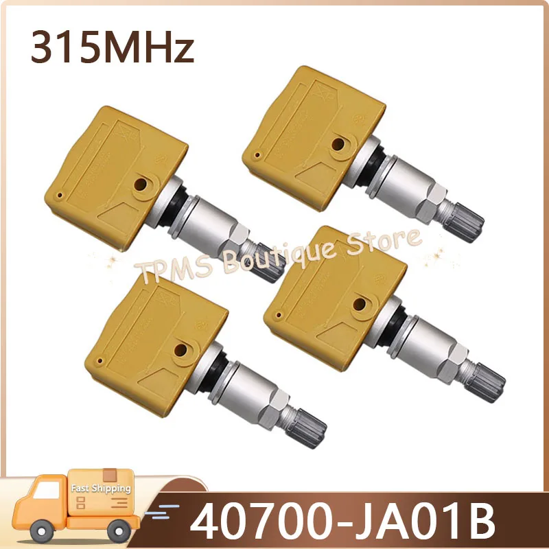 

40700-JA01B TPMS Tire Pressure Monitor System For Nissan Altima 350Z Maxima Pathfinder Versa GT-R Frontier Armada 4pcs 315MHz