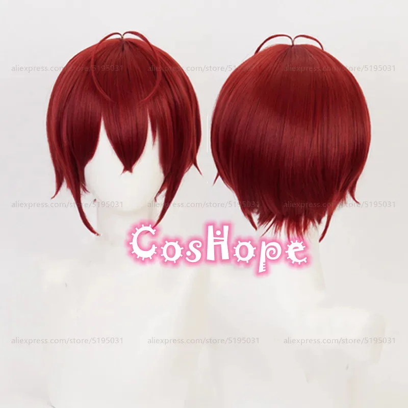 리들 로즈하츠 코스프레 가발 여성 짧은 빨간색 가발 코스프레 애니메이션 코스프레 내열성 합성 가발