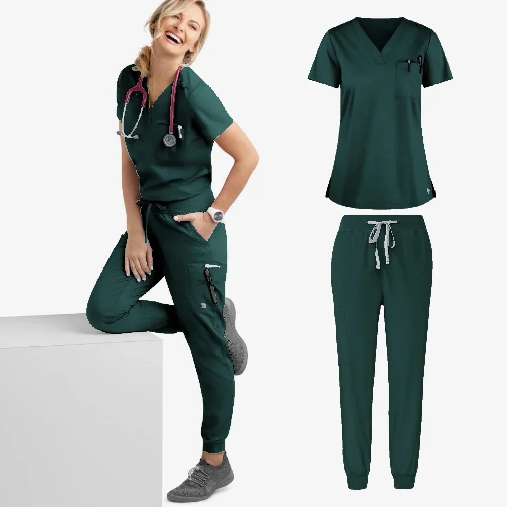 Uniforme d'infirmière en pharmacie à manches courtes, vêtements de travail unisexes multicolores pour médecins d'hôpitaux, uniformes de proporbuccale et dentaire