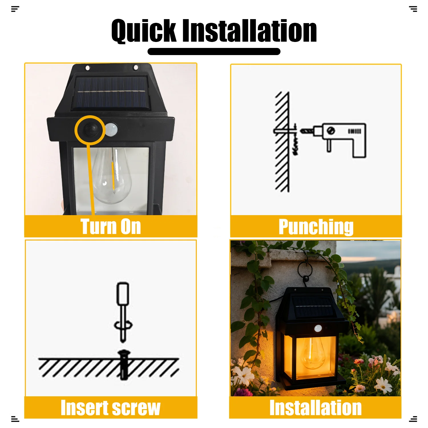 الطاقة الشمسية LED خيوط مصباح خارجي مقاوم للماء الرجعية محس حركة ضوء لحديقة ساحة الإضاءة الزخرفية #4