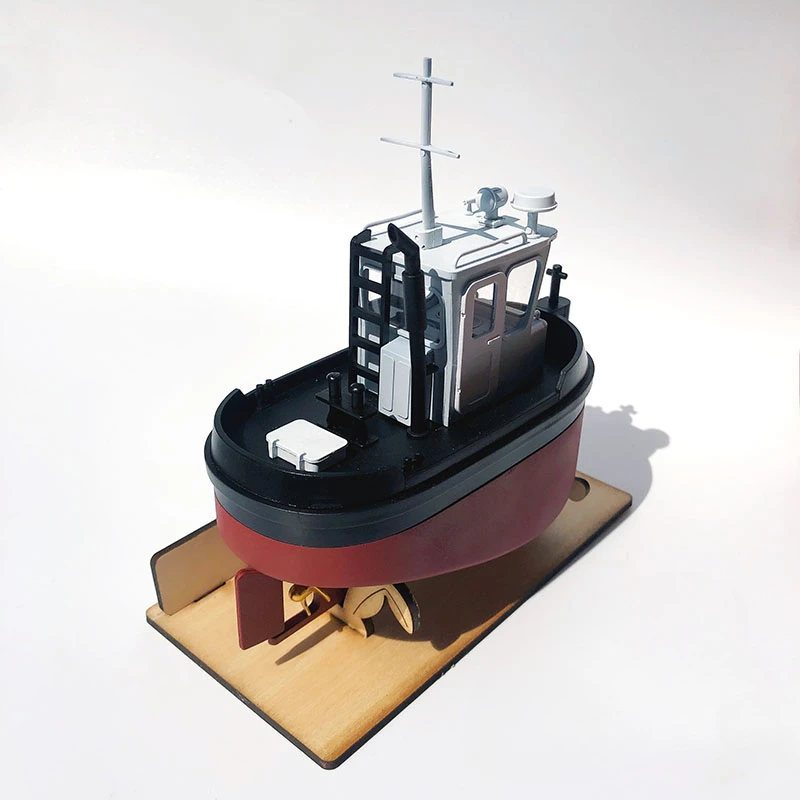 Mini Rabbit Type 1 Tugboat Plastic Model Assembly Kit Q Version Free Coloring Cute Egg Drag Static Version Model Toy Gift