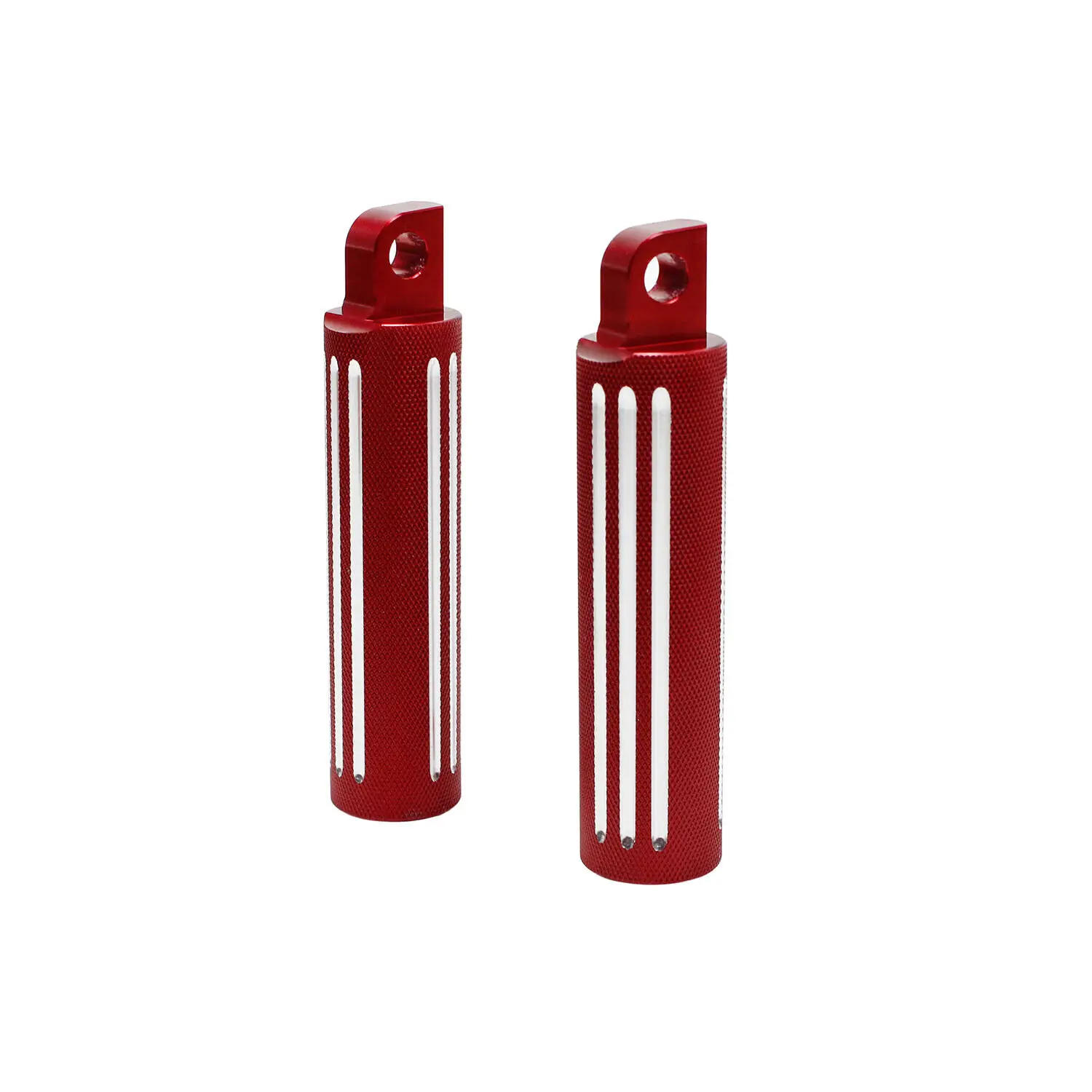 Red Diamond Footpegs Footrest For Harley Touring Road Glide King Softail Dyna