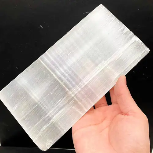 천연 에너지 치유 크리스탈, 흰색 석고 레이키 셀레나이트 충전 플레이트, 장식용 15cm, 1 개