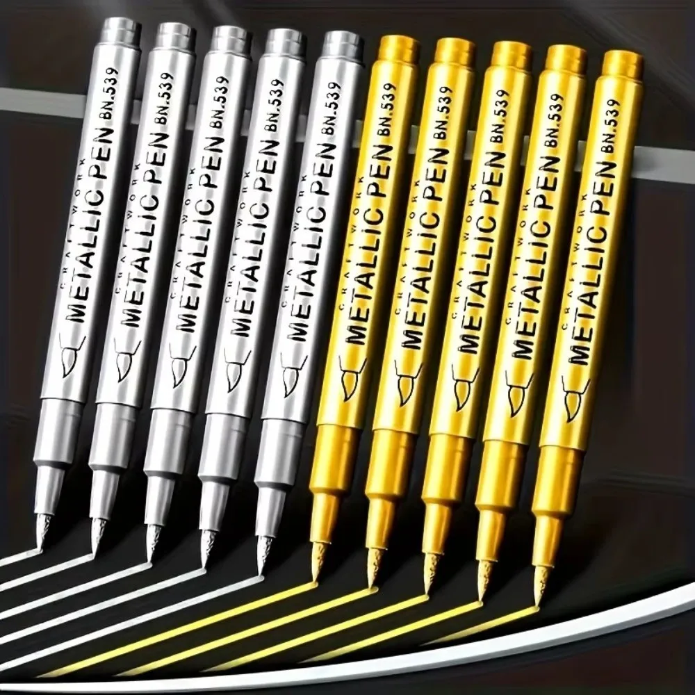 

Новые портативные металлические цветные маркеры для творчества, многофункциональные маркеры с мягкими металлическими красками, ручки для подписи, твердые ручки для рисования