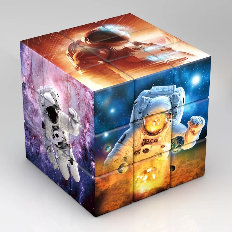 3X3X3 Magic Puzzle Cube รูปแบบนักบินอวกาศดาวเคราะห์ Cube เด็กของขวัญของเล่นเพื่อการศึกษา