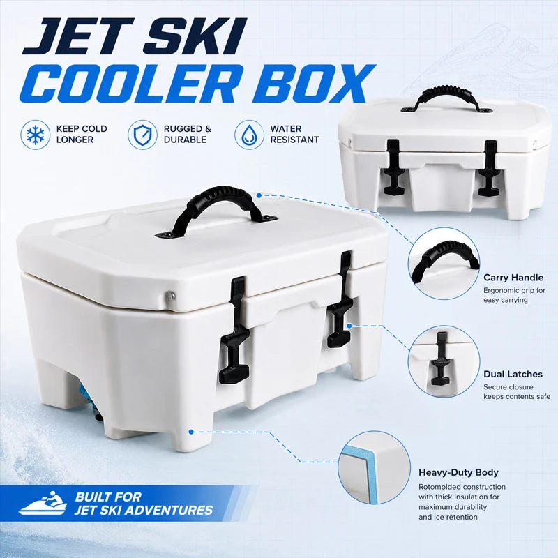 White 20L Jet Ski Cooler Box for RXT GTX Wake Pro