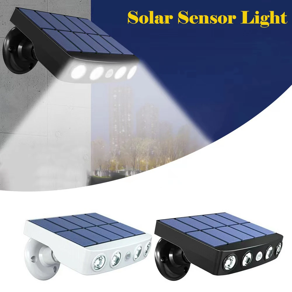 

Solar Powered Led Security Lights Outdoor Motion Sensor Wall Lamp Waterproof Lighting for Garden Path Garage Yard Street Lamps