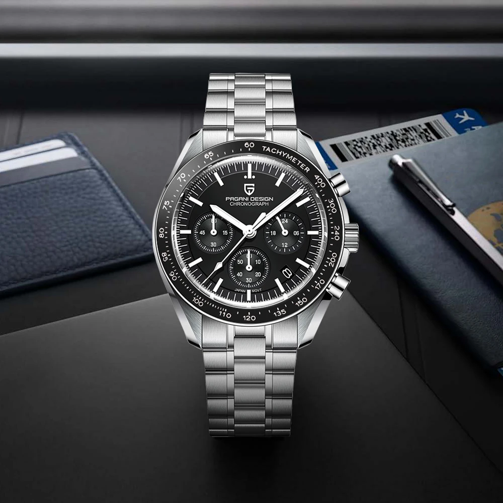 

Новые мужские часы PAGANI DESIGN Moon 2026 года: роскошные кварцевые наручные часы, хронограф, сапфировое стекло с AR-покрытием, водонепроницаемые, светящиеся