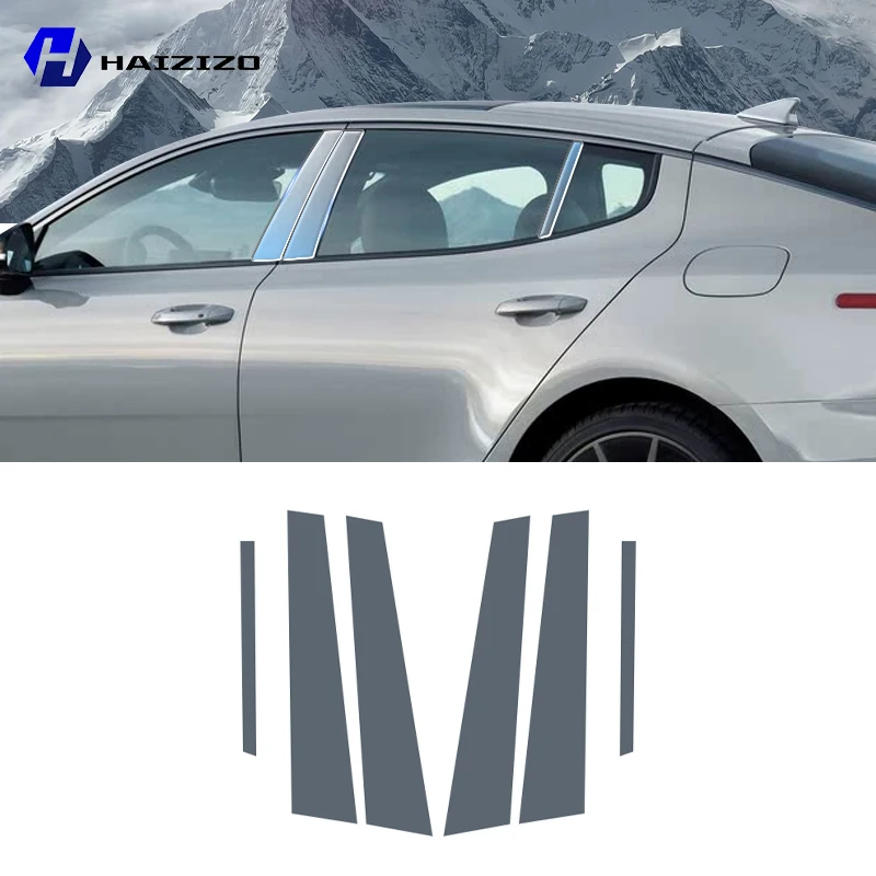 For Kia STINGER 2021-2025 B C Pillar Protective Film TPU Anti-Scratch Anti-Fingerprint Vinyl Sticker for Car Door Trim Cover