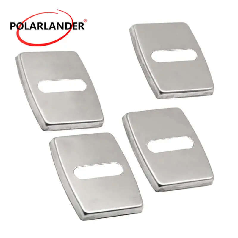 4 Pcs Stainless Steel Accessories for Vehicles Car Door Lock Cover Interior Protection Silver for BMW 3 Series 2008-2014