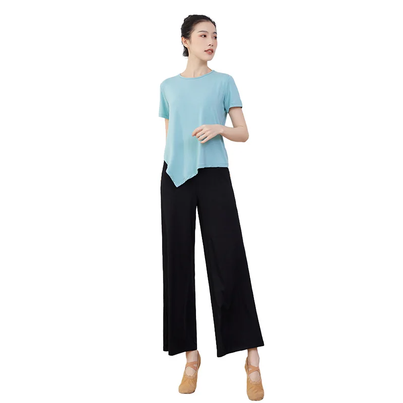 Одежда для современных танцев, брюки, женские свободные высококачественные широкие брюки, одежда для классических танцев, тренировочная одежда для тела