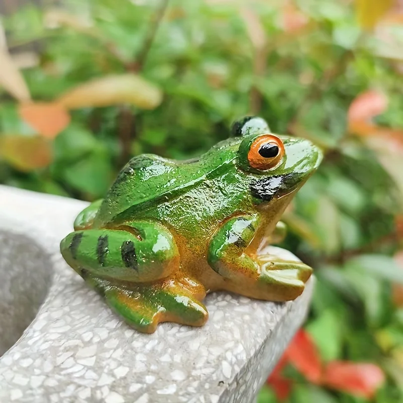 1pc/5pc Micro Landscape Simulation Frog Ornaments Gardening Bonsai Succulent Decorative Landscape Accessories Indoor And Outdoor