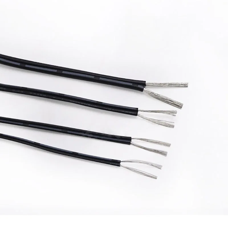Cable eléctrico UL2468 de 1M, 2 pines, 16/18/20/22/24/26/28/30 AWG, Cable de tira LED de extensión de PVC aislado de cobre estañado