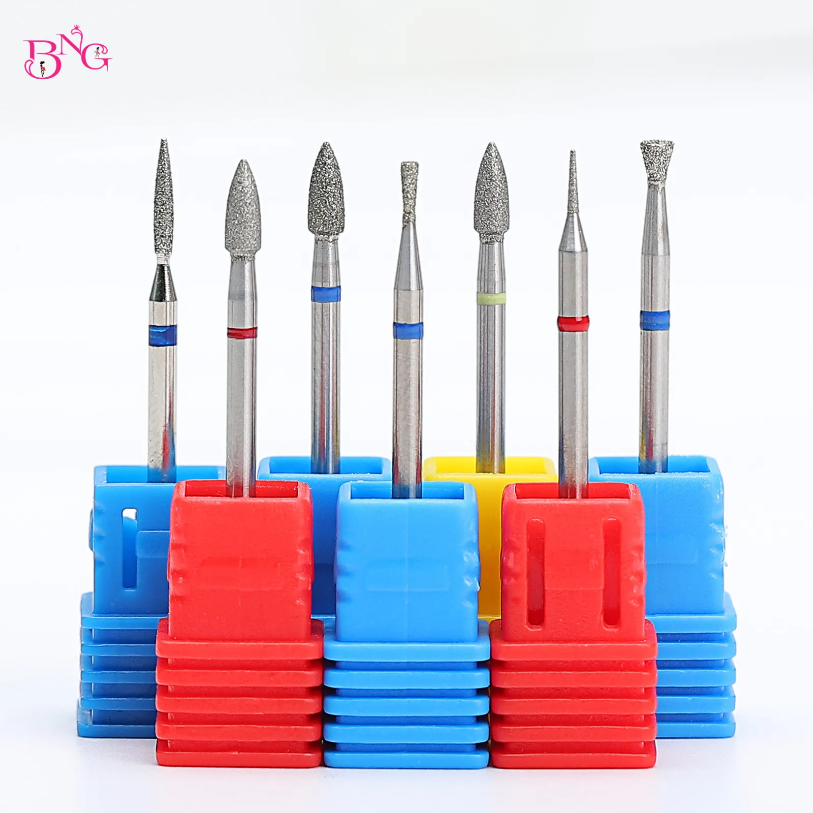 Electric Manicure Drills Cone Diamond Nail Drill Bit Rotary Milling Cutters Bits for Cuticle Remove Tools Accessories