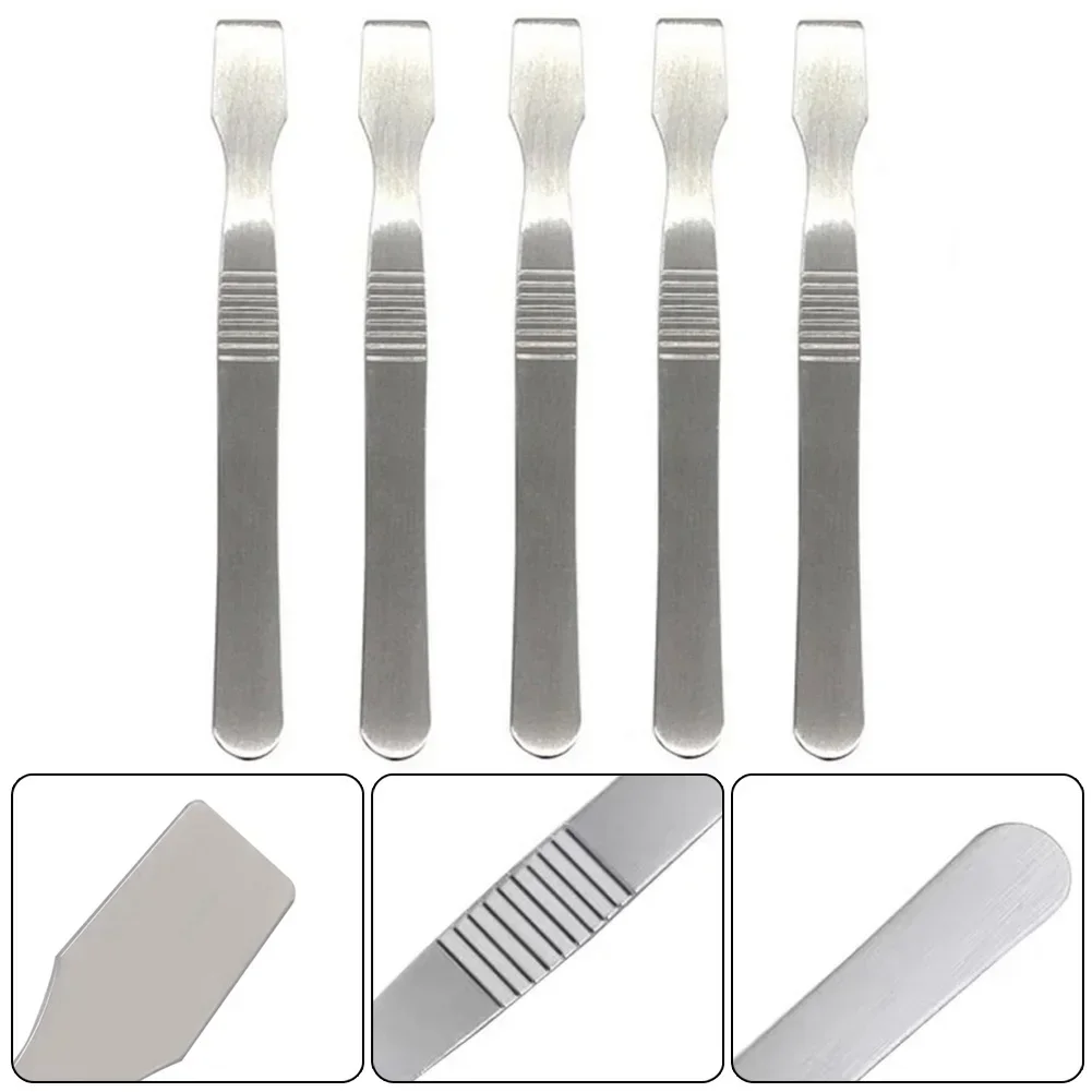 5Pcs Stainless Steel Metal Spudger 120*11mm Solder Paste Spudger Repair Paver Blade Solder Paste Scraper Hand Tool