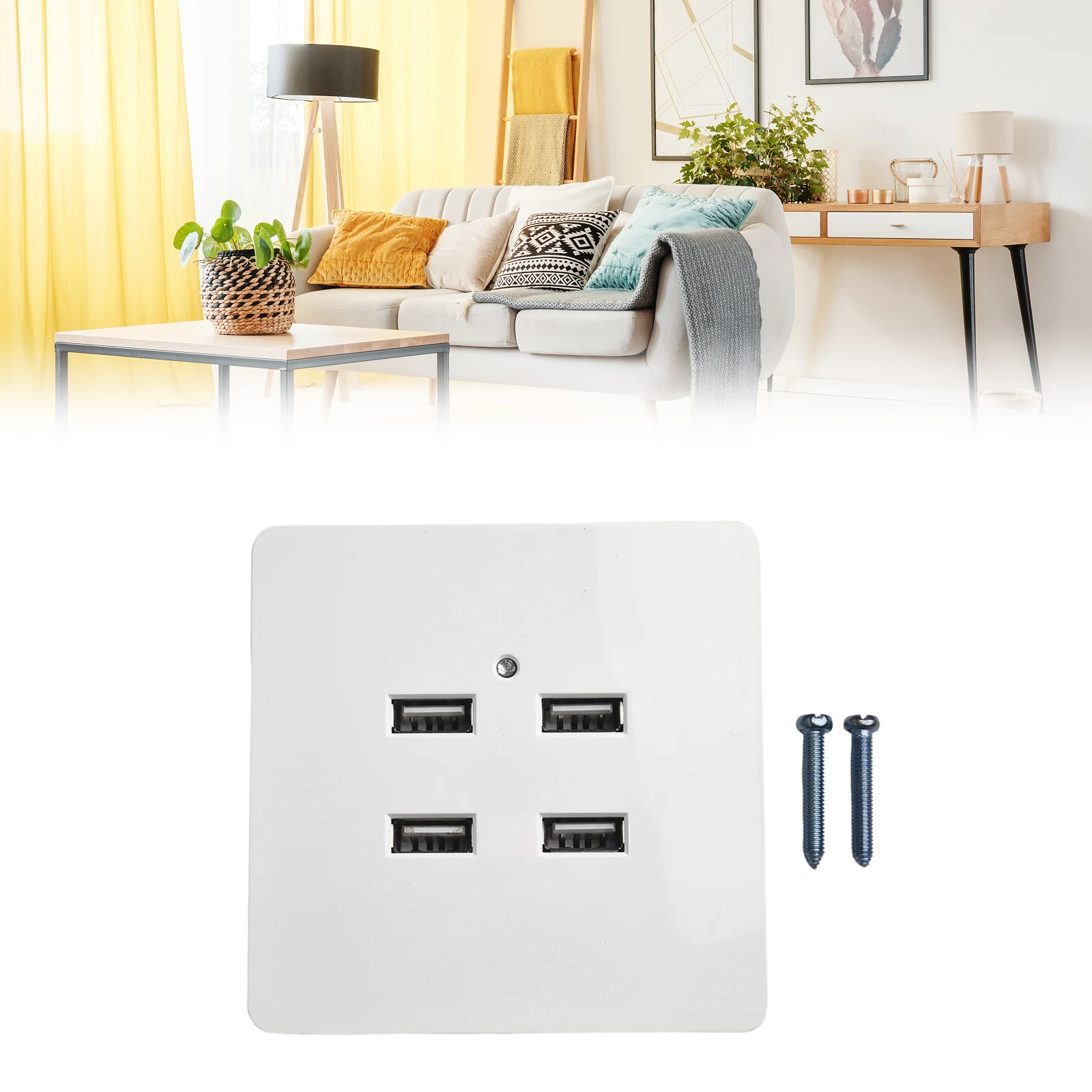 Outlet Socket Mobile Phone Charging Socket Wall Mounted DC 5V 3.2A Over-charge Protection For Home Office Hotel