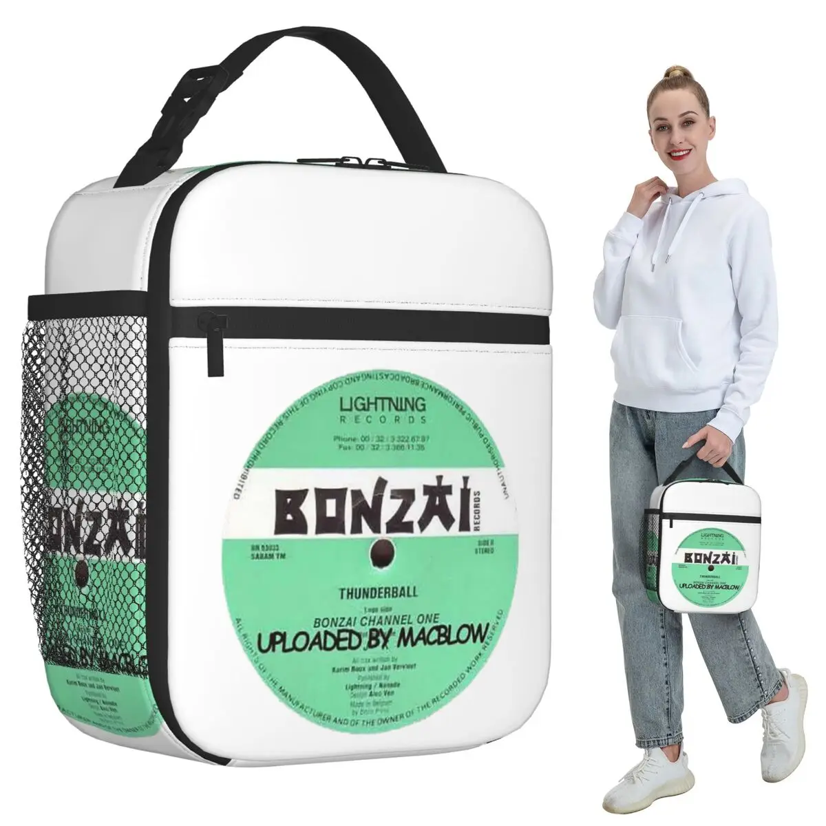 

Термосумка для обедов Bonzai Records для детей, школьный термоконтейнер для еды, портативный ланч-бокс