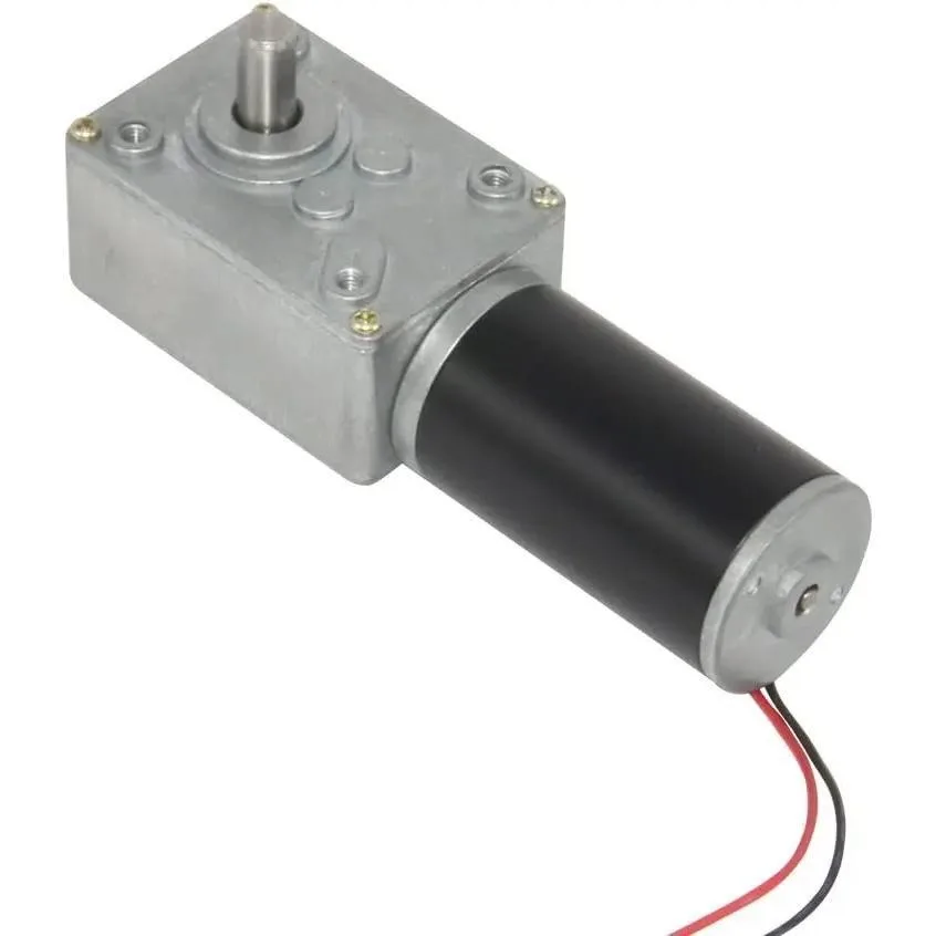 40GZ495 High Torque DC Worm Gear Motor 12V 24V 3-470RPM Adjustable Speed Reversible Low Noise for DIY Robotics, Smart Home