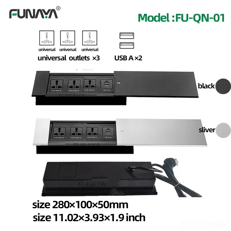 Imagem -02 - Soquete Oculto Incorporado Plugue Multi Carregamento Usb sem Fio Universal Reino Unido Eua ue Preto 10a 110250v 2600w Tomadas Tomadas