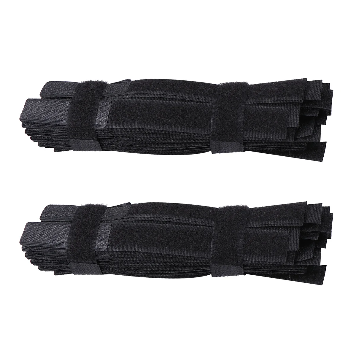 

100 pcs Cable Management Straps 2X18Cm Reusable Hook Loop Cable Ties For Wires Cords Organizing Home Office Desktop Black
