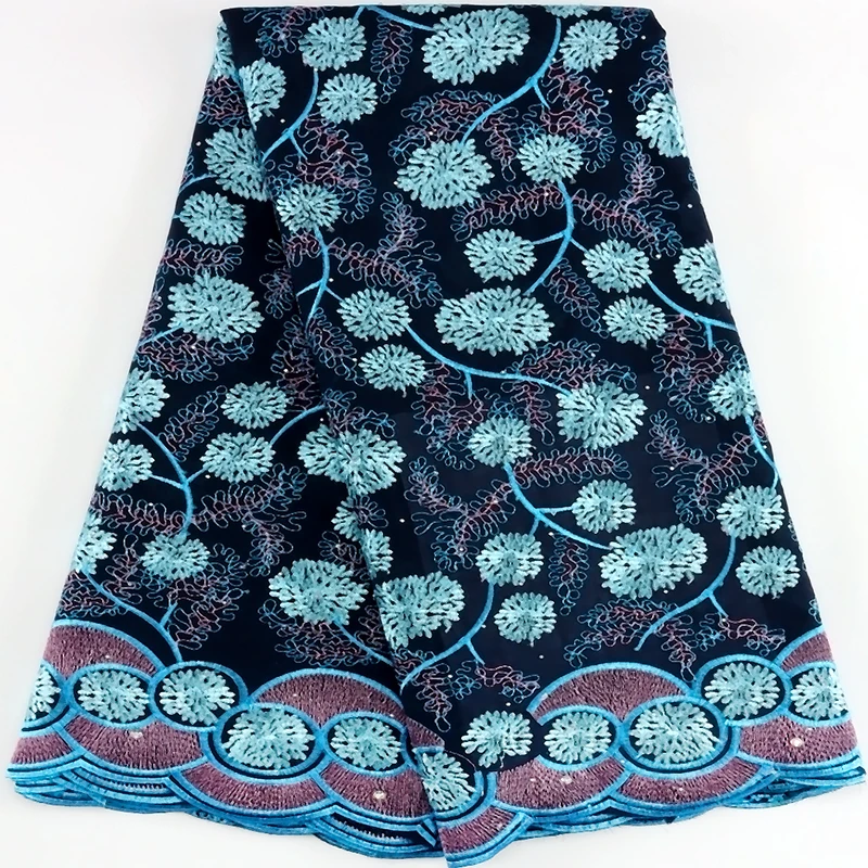 

Newest African Cotton Stones Lace Fabric 2023 High Quality Swiss Voile Lace Fabric Nigerian For Bridal Wedding Party Dresses Sew