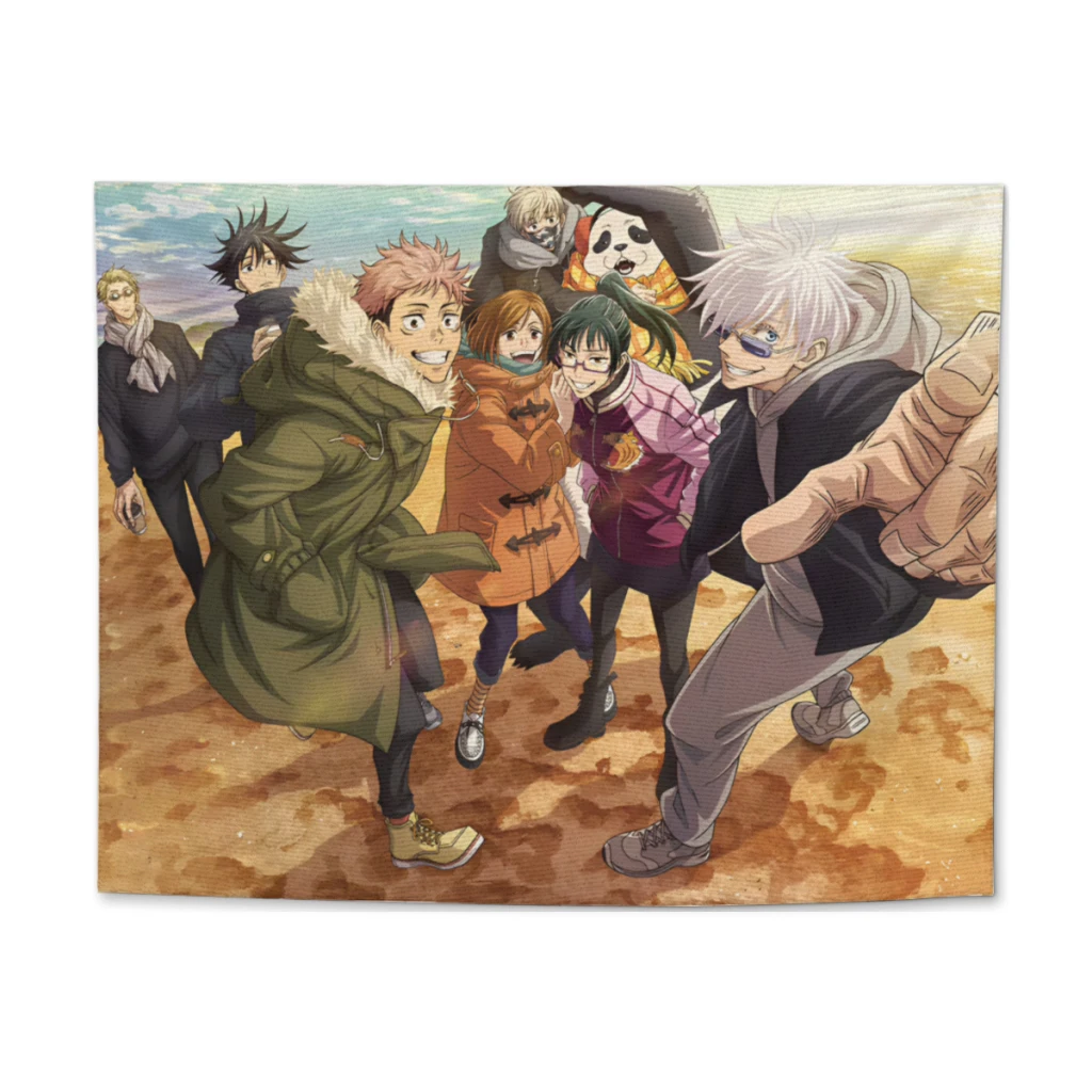 

Jujutsu Kaisen Tapestry Home Decoration Aesthetics Large Fabric Wall Hanging Carpet Dorm Backdrop Sofa Blanket