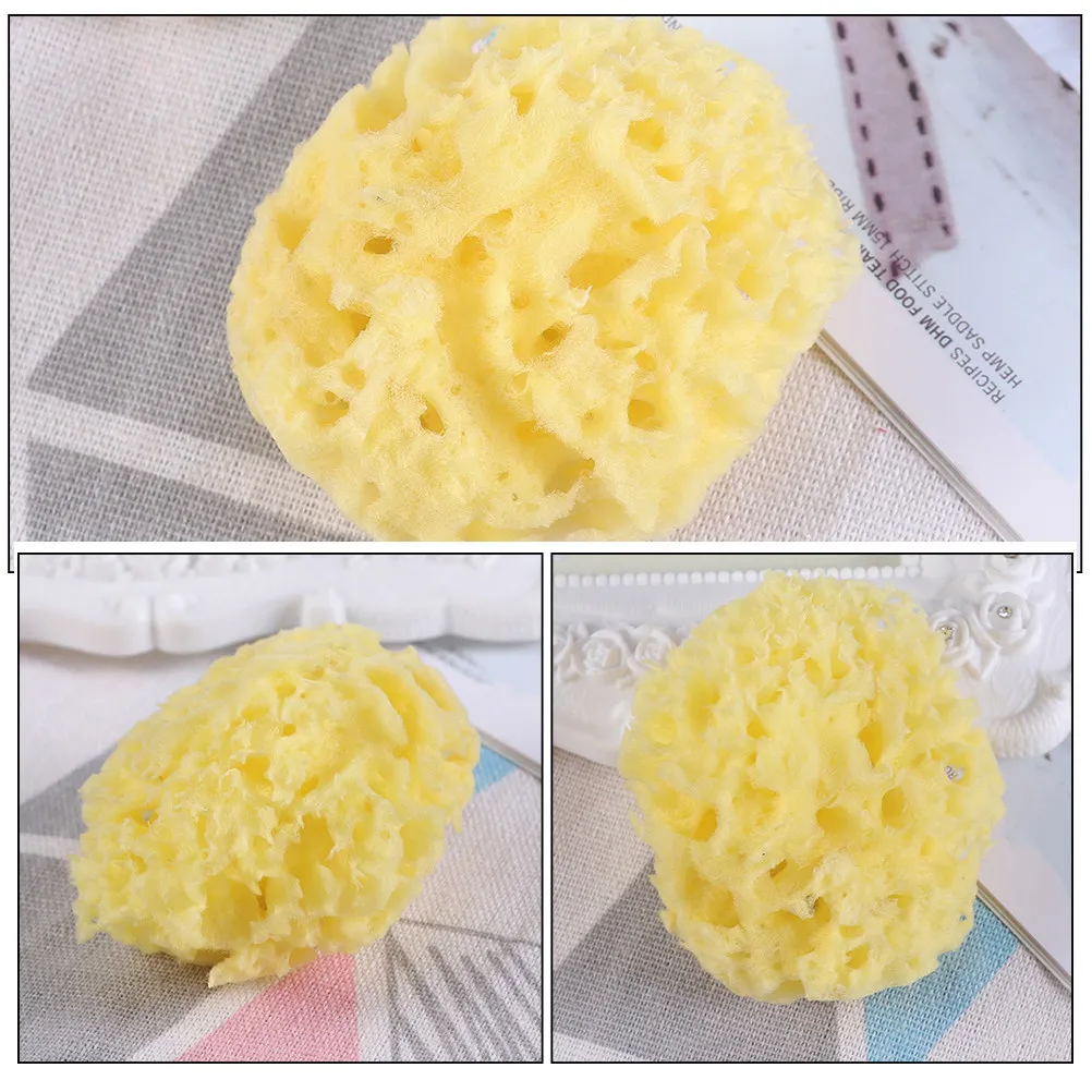 2Pcs Natural Honeycomb Shower Sponge Lightweight Bath Ball Exfoliating Body Scrubber Portable Bathroom Skin Cleaning Sponge