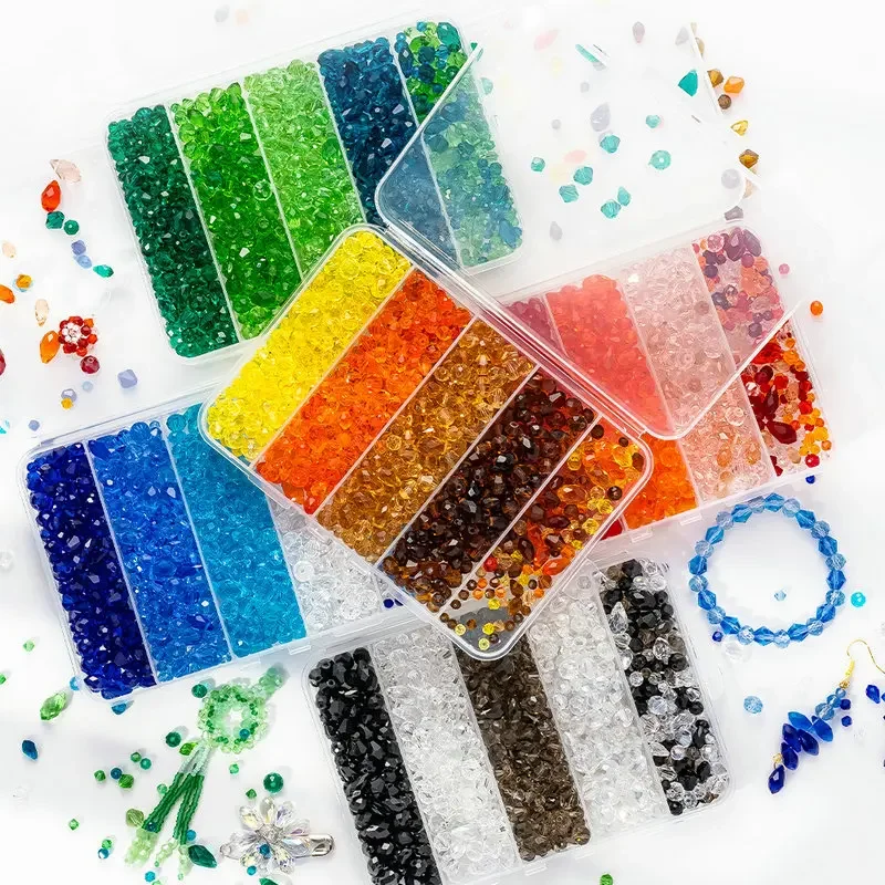 Kit per realizzare braccialetti Kit di perline di cristallo di vetro per la creazione di gioielli Perline di cristallo assortite per gioielli Artigianato fai-da-te o ornamenti per la casa