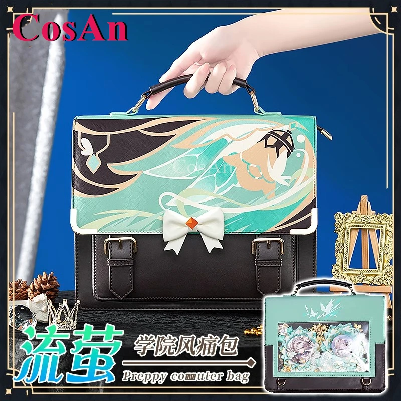 

CosAn Game Honkai: Star Rail Firefly Cosplay Theme Impression Pack Daily Preppy Commuter Backpack Messenger Bag Lovely Itabag