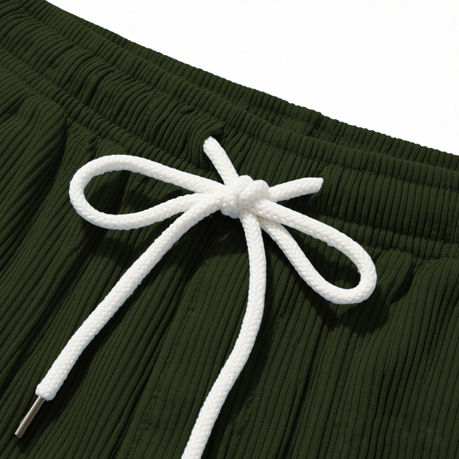 

Men's Black Corduroy Shorts, Drawstring Waist Casual Shorts with Side Pockets, Streetwear & Everyday Wear