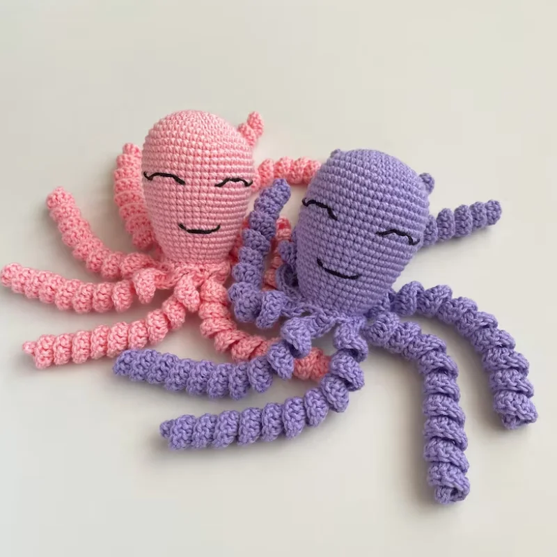 Cute Crochet Octopus Toy for Preemie, Amigurumi Octopus for Infant Baby Shower Gift, Sea Creature Toy