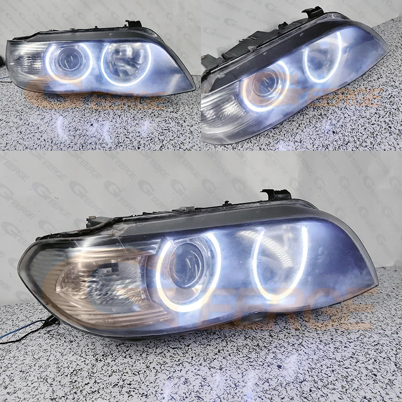 For BMW X5 E53 2000 2001 2002 2003 2004 2005 2006 Excellent Ultra Bright COB Led Angel Eyes Kit Halo Rings Day Light