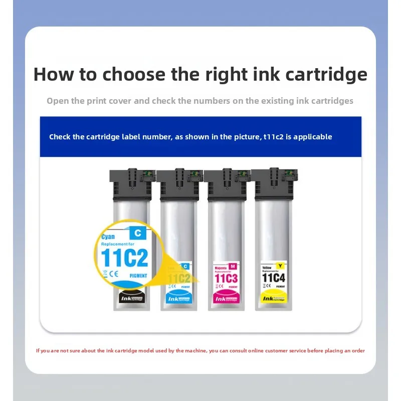T11C T11D High‑Capacity Ink Bag, Replacement Ink Pouch For Epson WF‑C5390DW WF‑C5890DWF WorkForce Pro Printer