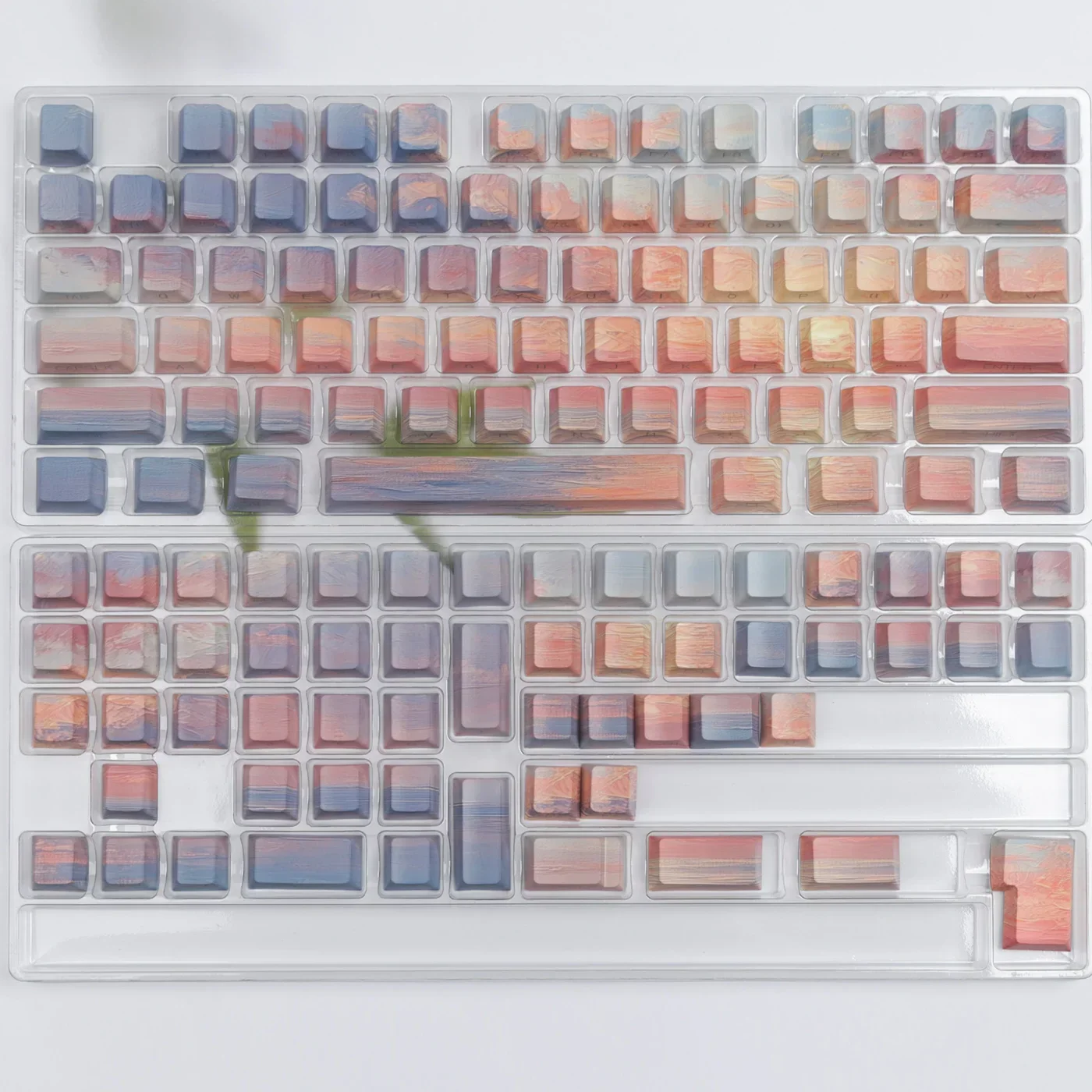 

Sunrise side engraved transparent keycap original factory height gradual change wooting 65 68 HI8 F99 F87 G75
