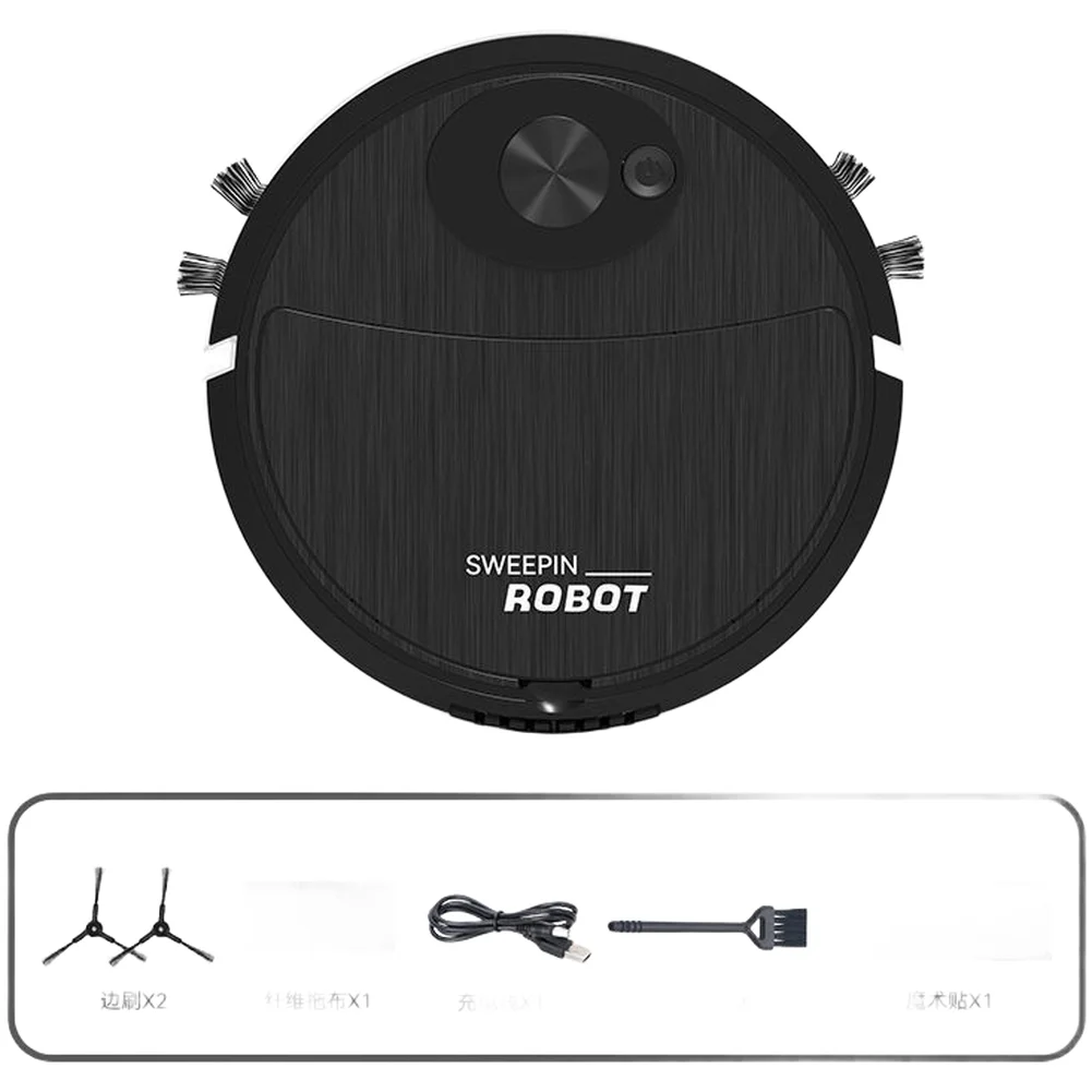 for Ultra for slim Robot Vacuum and Mop for Home Use 5.4cm Low Profile Design with Dual Side Brushes and USB Charging Capability